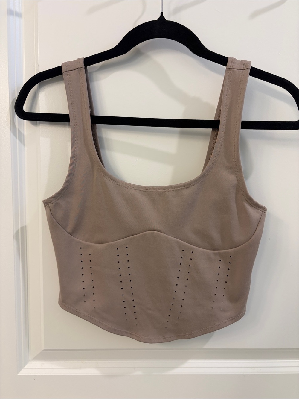 Victoria’s Secret corset Crop Sports top— Taupe